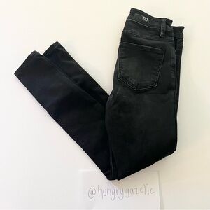 KUT FROM KLOTH Mia Skinny High Rise Jeans Distressed Black Women’s Size 0